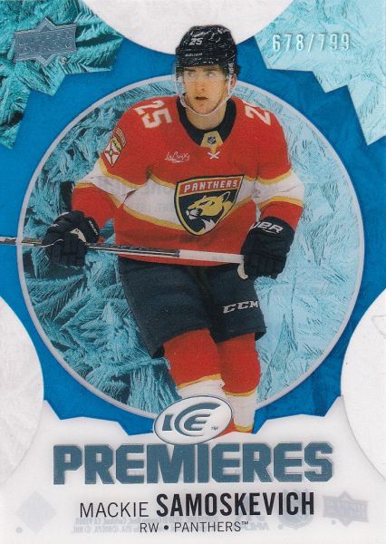 insert RC karta MACKIE SAMOSKEVICH 23-24 UD Ice Premieres Blue /799